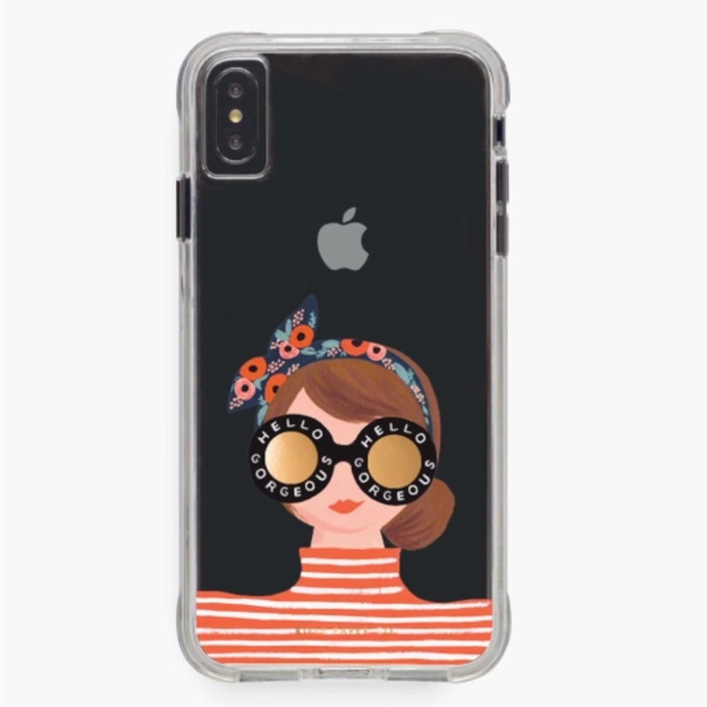 NIB Rifle Paper Co. Clear Hello Gorgeous IPhone XS Max Case